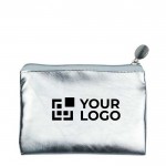 Porta-moedas com acabamento metálico your logo