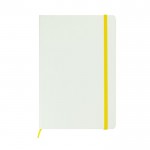 Caderno com elástico e marca-páginas cor amarelo