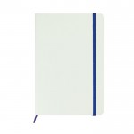 Caderno com elástico e marca-páginas cor azul