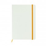 Caderno com elástico e marca-páginas cor cor-de-laranja
