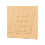 Puzzle de 16 peças de madeira cor madeira segunda vista