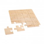 Puzzle de 16 peças de madeira cor madeira