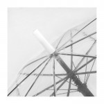 Guarda-chuva transparente com detalhes em cor cor branco terceira vista