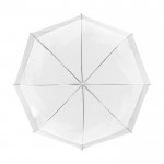 Guarda-chuva transparente com detalhes em cor cor branco quinta vista