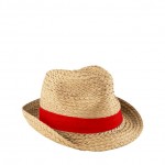 Chapéu de palha ajustável com faixa colorida personalizável primeira vista