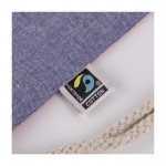 Saco/mochila de cordão 2 em 1 de algodão Fairtrade 140 g/m2 cor azul quinta vista