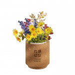 Vaso de cortiça e sementes de flores silvestres para plantar cor castanho vista principal