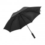 Guarda-chuva preto, pongee, detalhes coloridos bordas Ø 105 cor cinzento quarta vista