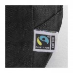 Nécessaire de algodão Fairtrade preto, asa lateral 220 g/m2 cor preto sexta vista