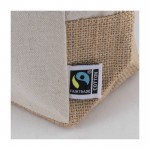 Nécessaire, algodão Fairtrade, base de juta e pega 220 g/m2 cor natural quinta vista