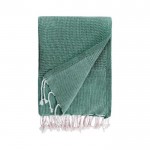 Páreo toalha monocromático em algodão reciclado e orgânico 200 g/m2 cor verde terceira vista