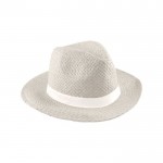 Clássico chapéu de papel de aba larga com fita personalizável primeira vista