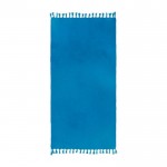 Toalha com felpa de algodão e poliéster em cores vivas 320 g/m2 cor azul primeira vista