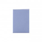 Bloco de notas fabricados com diferentes materiais orgânicos cor azul primeira vista