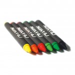 Caixa de 6 lápis de cera de cores personalizada cor multicolor