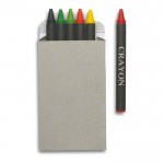 Caixa de 6 lápis de cera de cores personalizada cor multicolor segunda vista