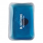 Saco quente de massagem cor azul quarta vista com logotipo
