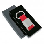 Porta-chaves com serigrafia de cores cor vermelho segunda vista