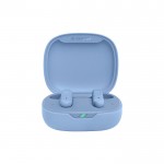 Auriculares Bluetooth com caixa personalizada cor azul
