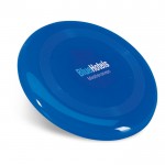 Frisbee personalizado com o teu logotipo cor azul quarta vista com logotipo