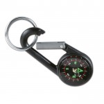 Porta-chaves mosquetão com bússola personalizado cor preto segunda vista