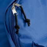 Mochila personalizada com bolso exterior cor azul real segunda vista