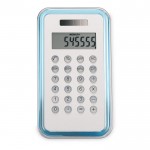 Calculadoras promocionais com design cor azul segunda vista