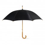 Guarda-chuva personalizado 23'' com cabo de madeira cor preto segunda vista