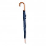 Guarda-chuva personalizado 23'' com cabo de madeira cor azul terceira vista