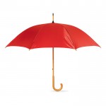 Guarda-chuva personalizado 23'' com cabo de madeira cor vermelho