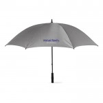 Guarda-chuva publicitário para empresas 30'' cor cinzento quarta vista com logotipo