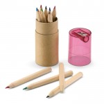 Lápis personalizados infantis + afia-lápis cor vermelho