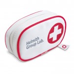Kit Médico personalizado para publicidade cor vermelho quarta vista com logotipo