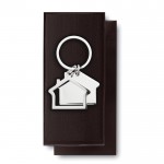 Dois designs de casas no teu porta-chaves cor prateado brilhante quarta vista