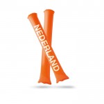Bastões infláveis personalizados com logotipo cor cor-de-laranja quarta vista com logotipo