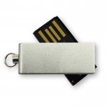 Pequena USB personalizada para porta-chaves cor prateado