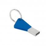 Pen usb de silicone personalizado com logotipo  cor azul