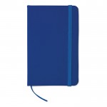 Caderno de bolso de páginas com riscas cor azul