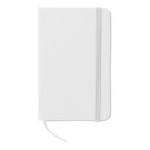 Caderno de bolso de páginas com riscas cor branco