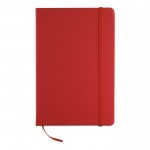 Cadernos personalizados de páginas com riscas cor vermelho