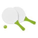 Set publicitário de raquetes de praia cor verde lima segunda vista