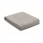 Manta de tecido tipo waffle, de algodão leve com caixa-oferta 300 g/m2 cor cinzento