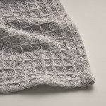 Manta de tecido tipo waffle, de algodão leve com caixa-oferta 300 g/m2 cor cinzento vista fotografia quarta vista