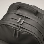 Mochila para portátil de poliéster rPET com bolsos e acolchoada 15'' cor preto vista fotografia sexta vista