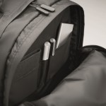 Mochila para portátil de poliéster rPET com bolsos e acolchoada 15'' cor preto vista fotografia oitava vista