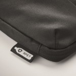 Bolsa tiracolo para smartphone em poliéster rPET com alça ajustável cor preto vista fotografia quinta vista