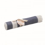 Toalha SEAQUAL® algodão e poliéster reciclado 300 g/m2 de 100x170cm cor azul