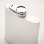 Cantil de aço inoxidável reciclado para impressão a cor garrida 190ml cor branco vista fotografia quarta vista