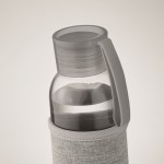Garrafa de vidro reciclado com manga e tampa antifugas 500ml cor cinzento-escuro vista fotografia segunda vista