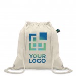 Mochila-saco de algodão 180 g/m2 resistente 9 kg Thin FairTrade vista principal